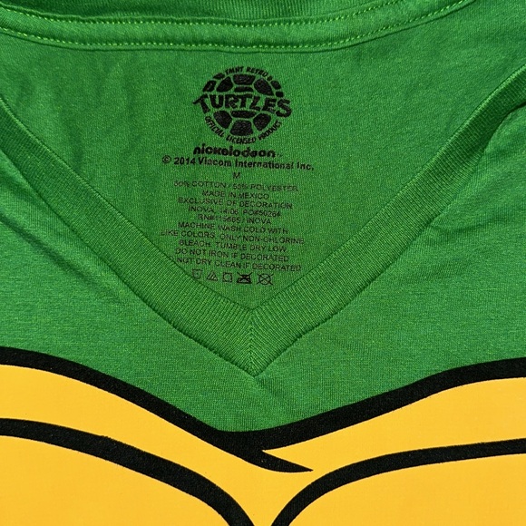Ladies Ninja Turtles v-neck t-shirt - Picture 2 of 4